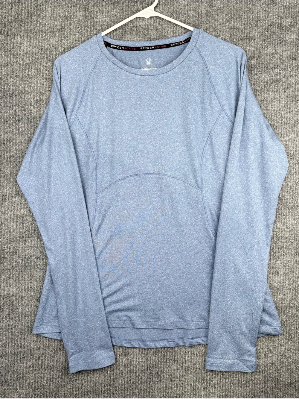 Women's Spyder Active Peached Jersey Top w/Thumbholes Light Blue Size L
